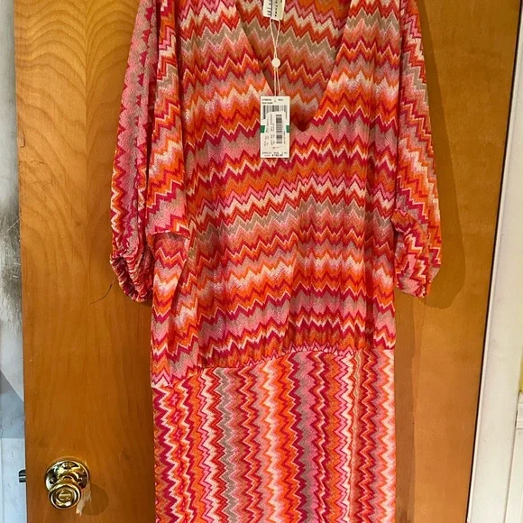 NWT TRINA TURK SWIM COVERUP/DRESS ZIG ZAG L-XL - Picture 5 of 5
